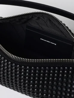 Borsa Alexander Wang in nylon con strass all over