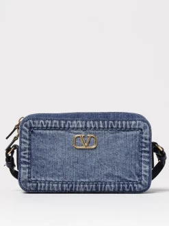 Borsa Alltime VLogo Signature Valentino Garavani in denim di cotone