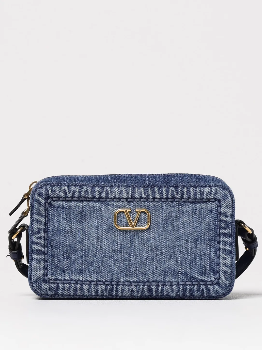 Borsa Alltime VLogo Signature Valentino Garavani in denim di cotone
