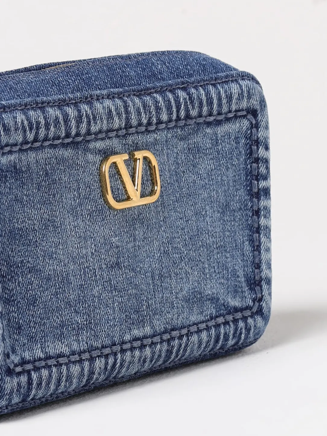 Borsa Alltime VLogo Signature Valentino Garavani in denim di cotone