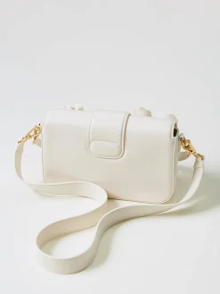 Borsa Amie Twinset in pelle con fiori applicati