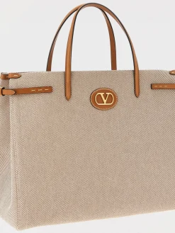 Borsa Antibes Tote Valentino Garavani in canvas e pelle