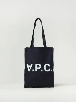 Borsa A.P.C. in denim di cotone
