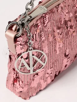Borsa Armani Exchange in tessuto con paillettes ricamate