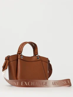 Borsa Armani Exchange in pelle sintetica a grana