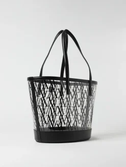 Borsa Armani Exchange in pvc e pelle sintetica con logo all over