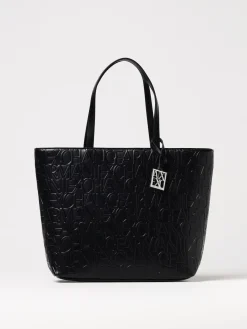 Borsa Armani Exchange in pelle sintetica con logo goffrato