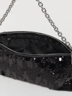 Borsa Armani Exchange in tessuto con paillettes ricamate