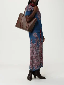 Borsa Arnica Etro in cotone spalmato con cuciture a vivo