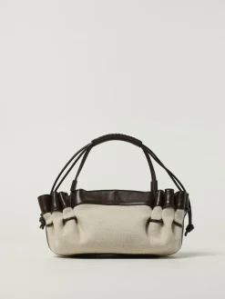 Borsa Arta Hereu in canvas di cotone e pelle