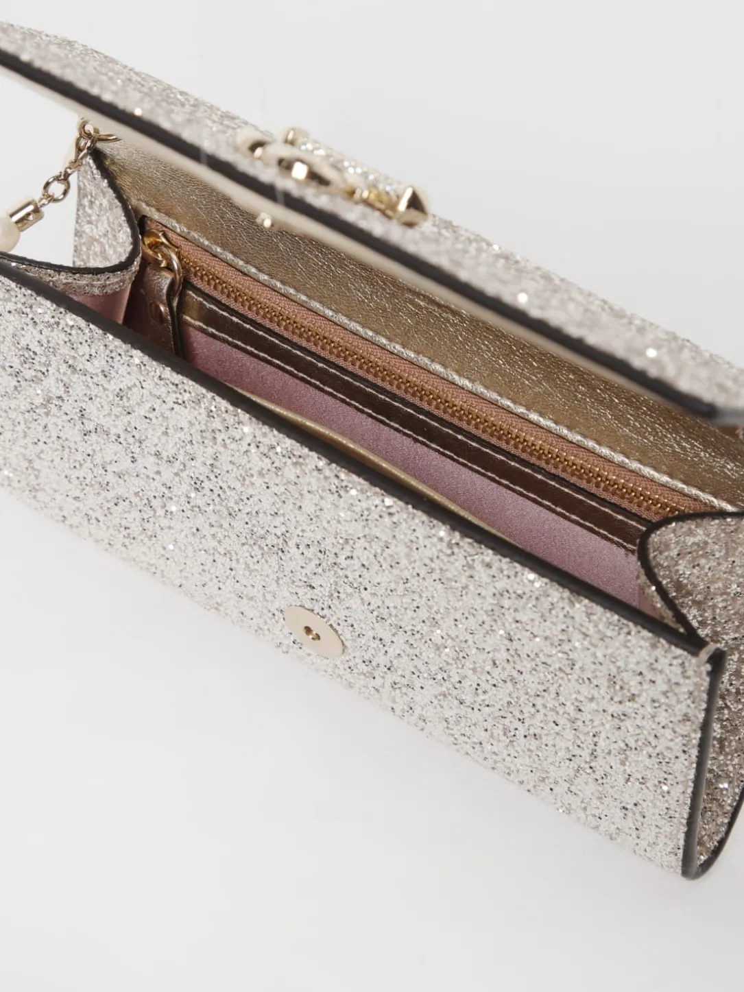 Borsa Avenue Jimmy Choo in pelle glitter