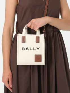 Borsa Bally in canvas di cotone e pelle
