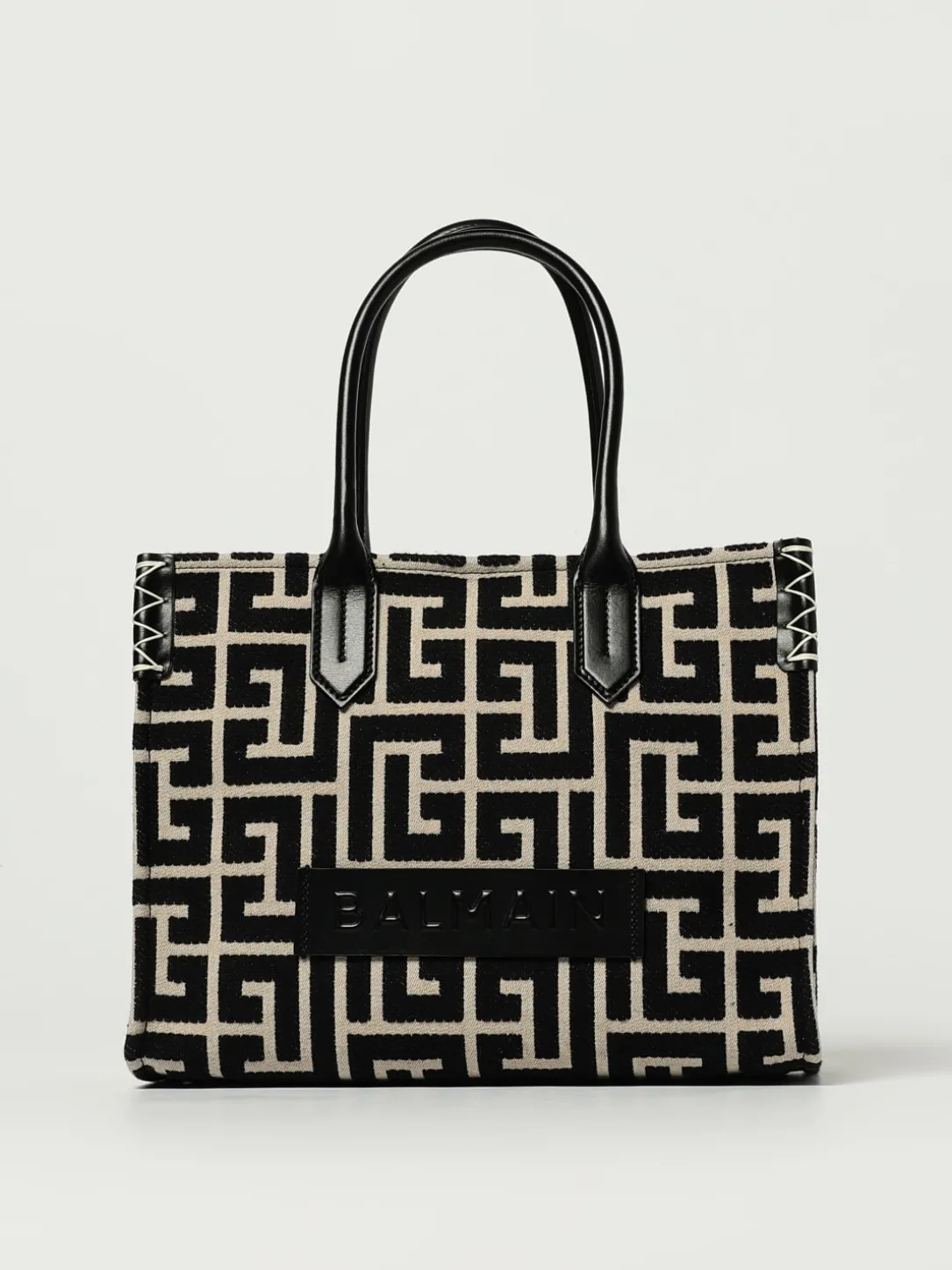 Borsa B-Army 36 Balmain canvas e pelle