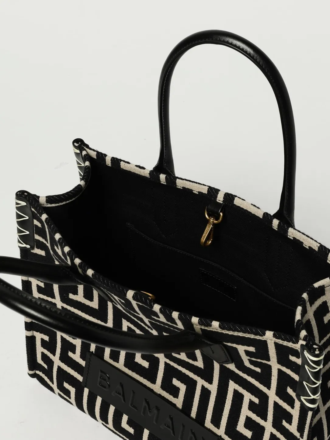 Borsa B-Army 36 Balmain canvas e pelle