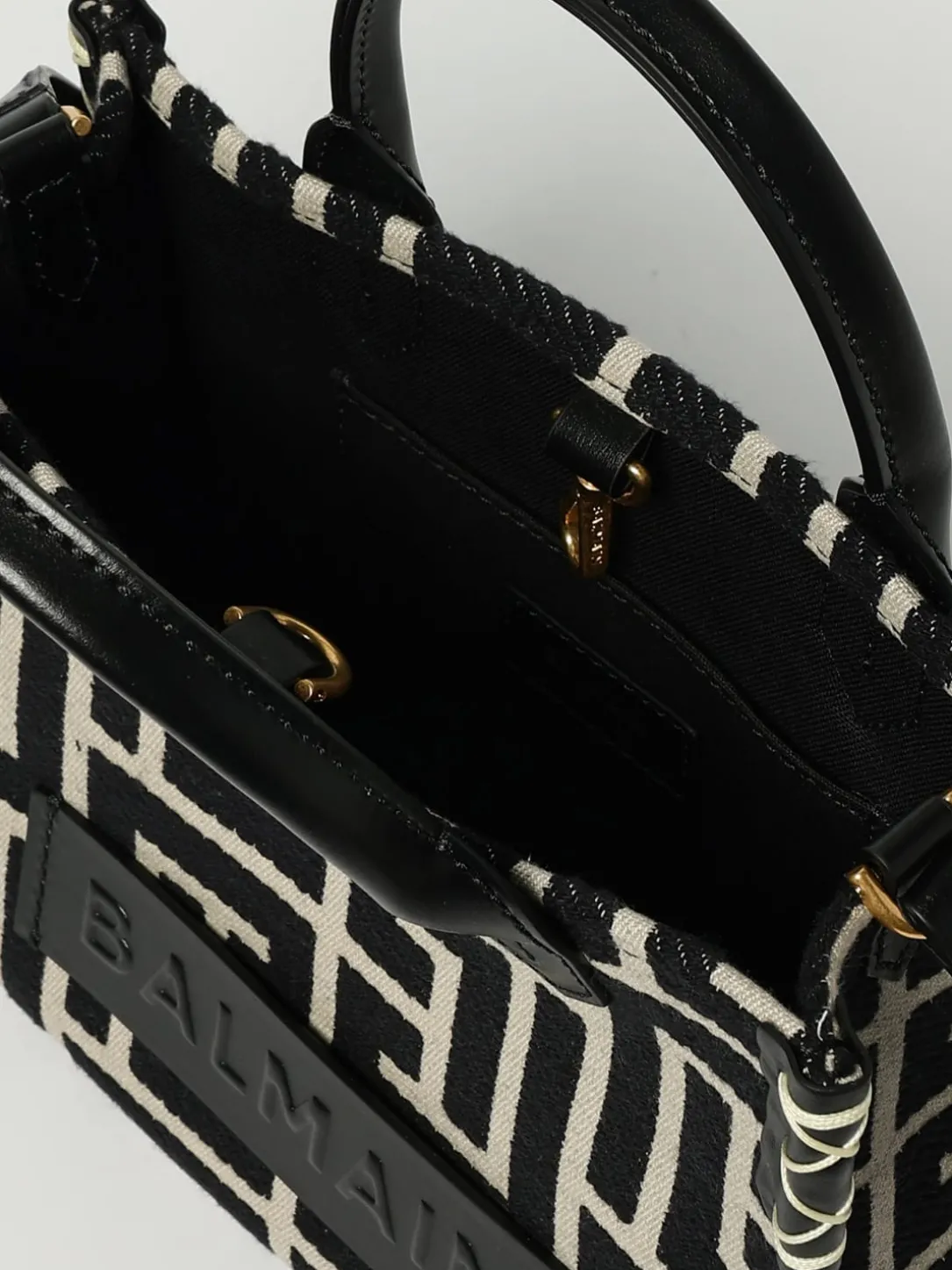 Borsa B-Army Balmain canvas e pelle