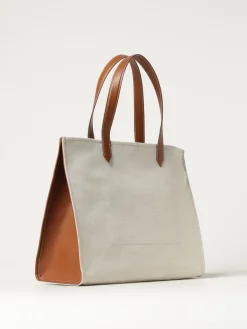 Borsa B-Army Balmain in canvas e pelle con logo ricamato