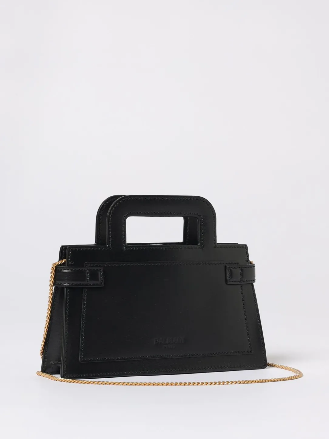 Borsa B-Buzz Balmain in pelle e canvas jacquard