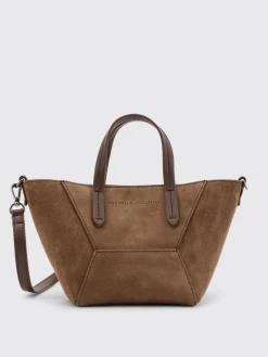 Borsa BC Duo Brunello Cucinelli in camoscio con monile