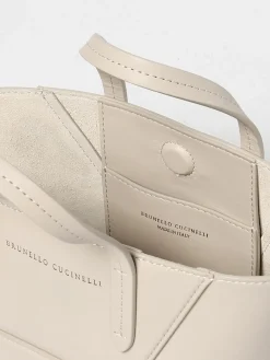 Borsa BC Duo Mini Brunello Cucinelli in pelle con monile