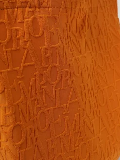 Borsa Beachwear Emporio Armani in cotone con logo jacquard