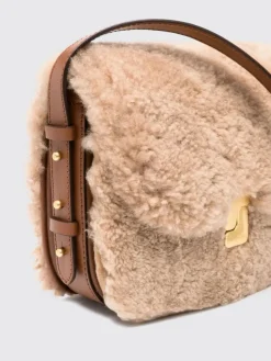 Borsa Bellissima Mini Soeur in shearling e pelle