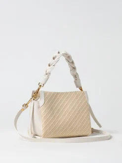 Borsa Boheme Coccinelle in pelle a grana e rafia