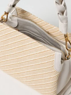 Borsa Boheme Coccinelle in pelle a grana e rafia