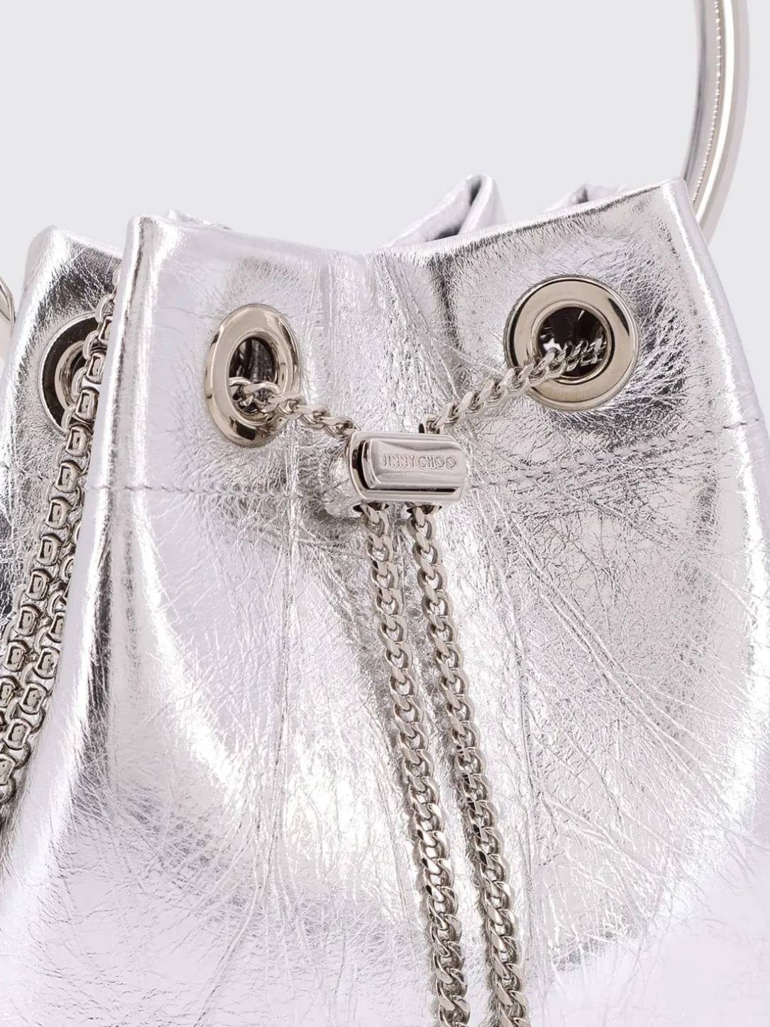 Borsa Bon Bon Jimmy Choo in pelle metallizzata