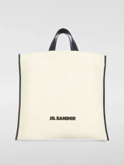 Borsa Book Border Book Square Jil Sander in canvas e pelle