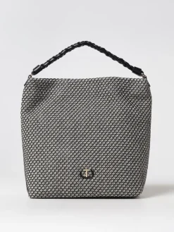 Borsa Breid Twinset in rafia e pelle sintetica