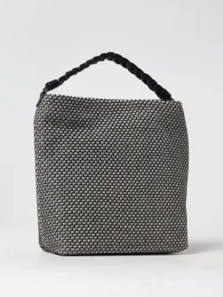 Borsa Breid Twinset in rafia e pelle sintetica