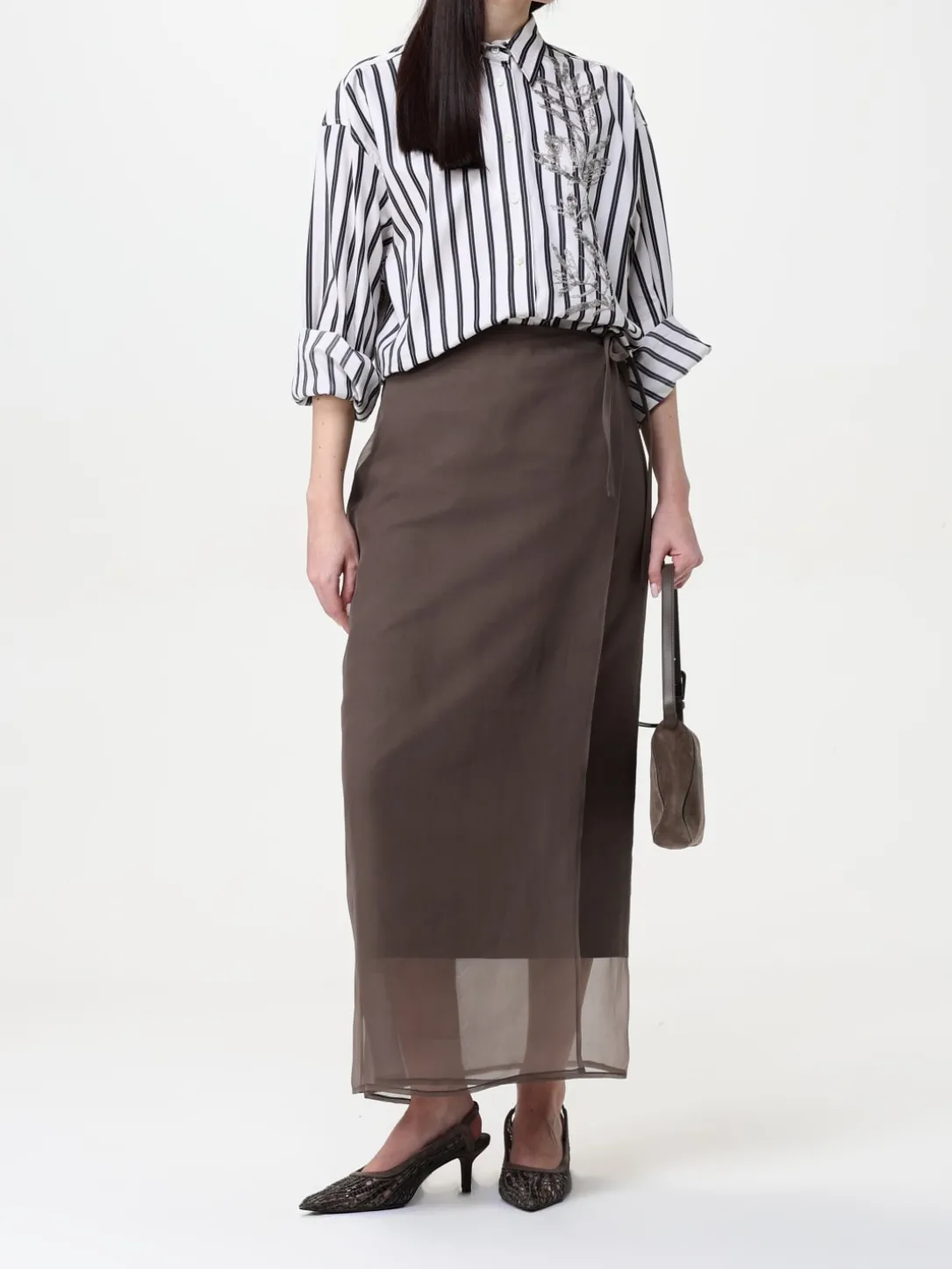 Borsa Brunello Cucinelli in camoscio