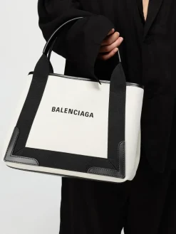 Borsa Cabas Balenciaga in canvas di cotone organico