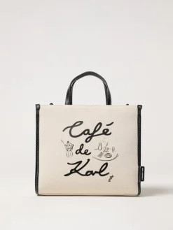Borsa Cafè De Karl Jorge Parra x Karl Lagerfeld in canvas di cotone riciclato
