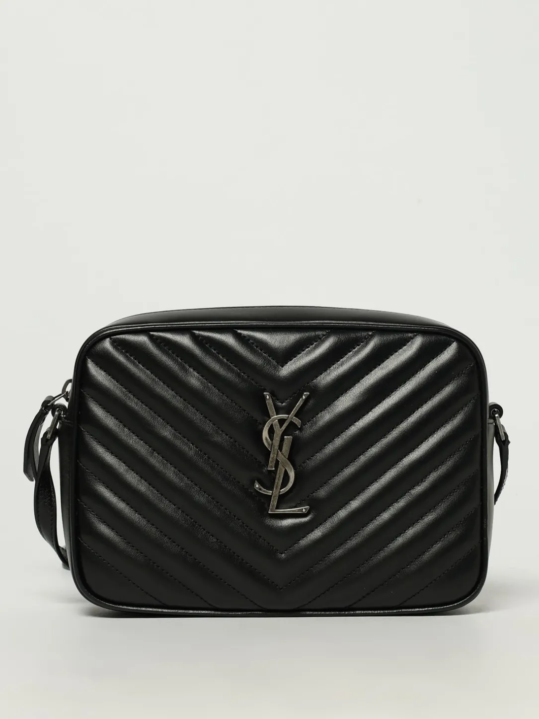 Borsa Camera Bag Lou Saint Laurent in nappa trapuntata chevron