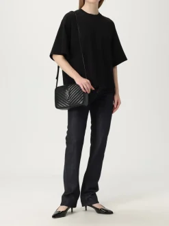 Borsa Camera Bag Lou Saint Laurent in nappa trapuntata chevron