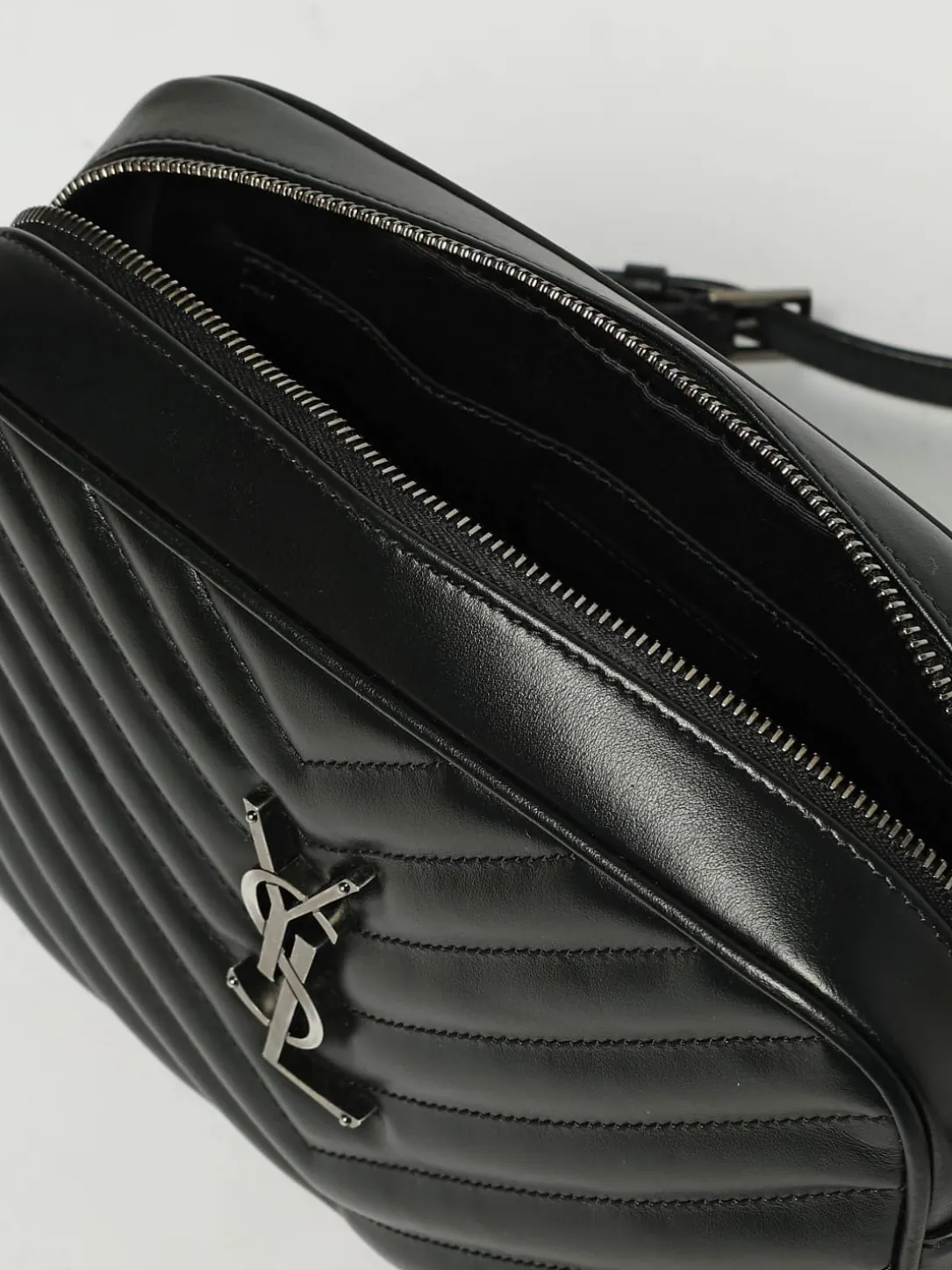 Borsa Camera Bag Lou Saint Laurent in nappa trapuntata chevron