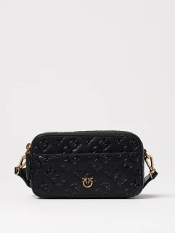 Borsa Camera Pinko in pelle con logo goffrato