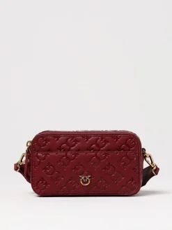 Borsa Camera Pinko in pelle con logo goffrato