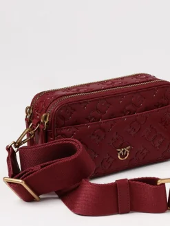 Borsa Camera Pinko in pelle con logo goffrato