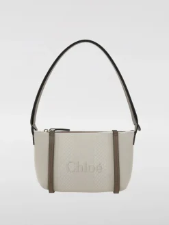 Borsa Carry Chloè in canvas di cotone e pelle