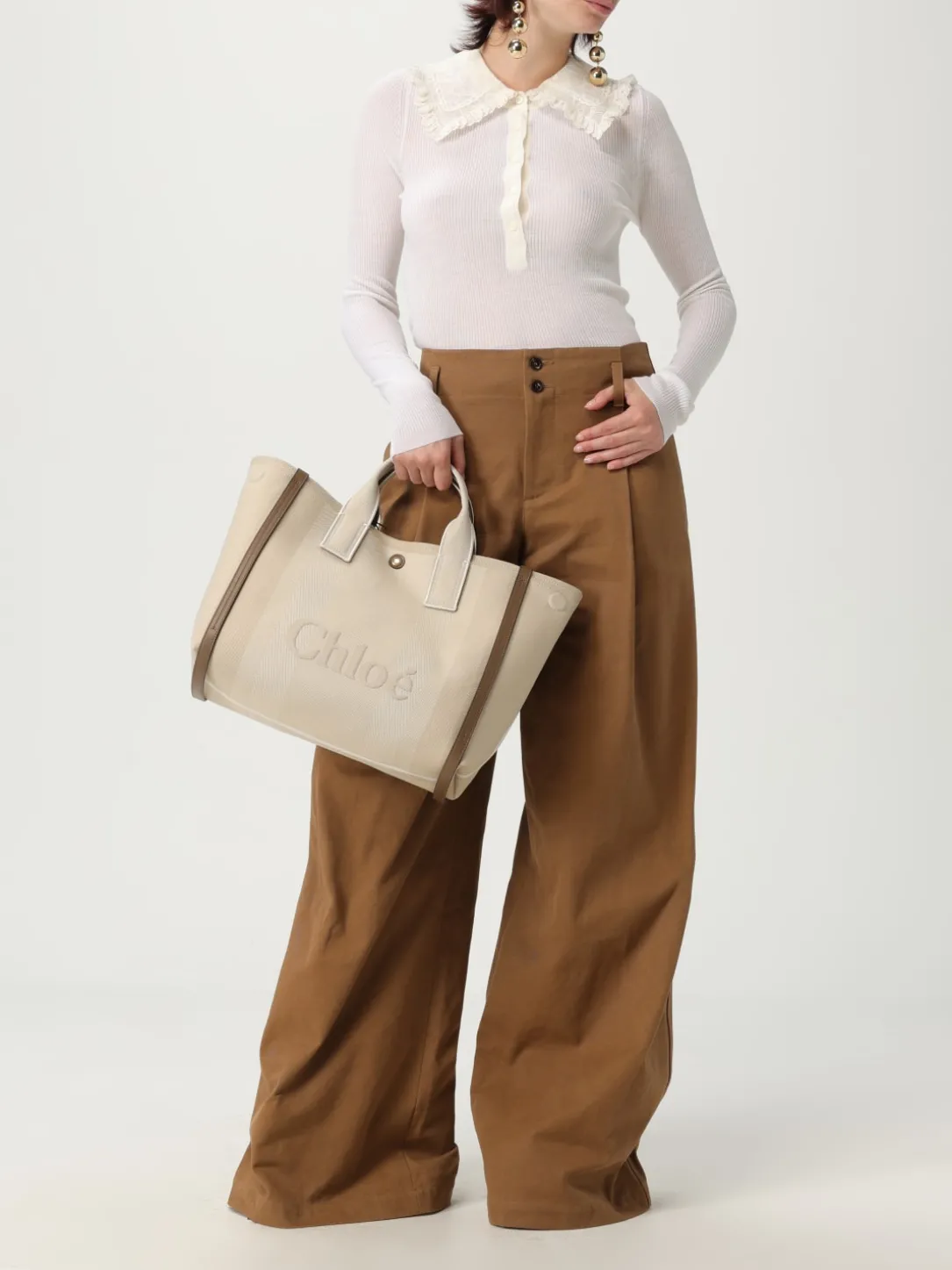 Borsa Carry Chloé in canvas