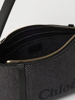 Borsa Carry Chloè in rafia e pelle