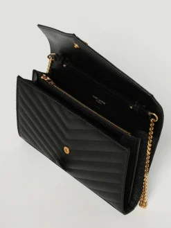 Borsa Cassandre Saint Laurent in grain de poudre trapuntata chevron