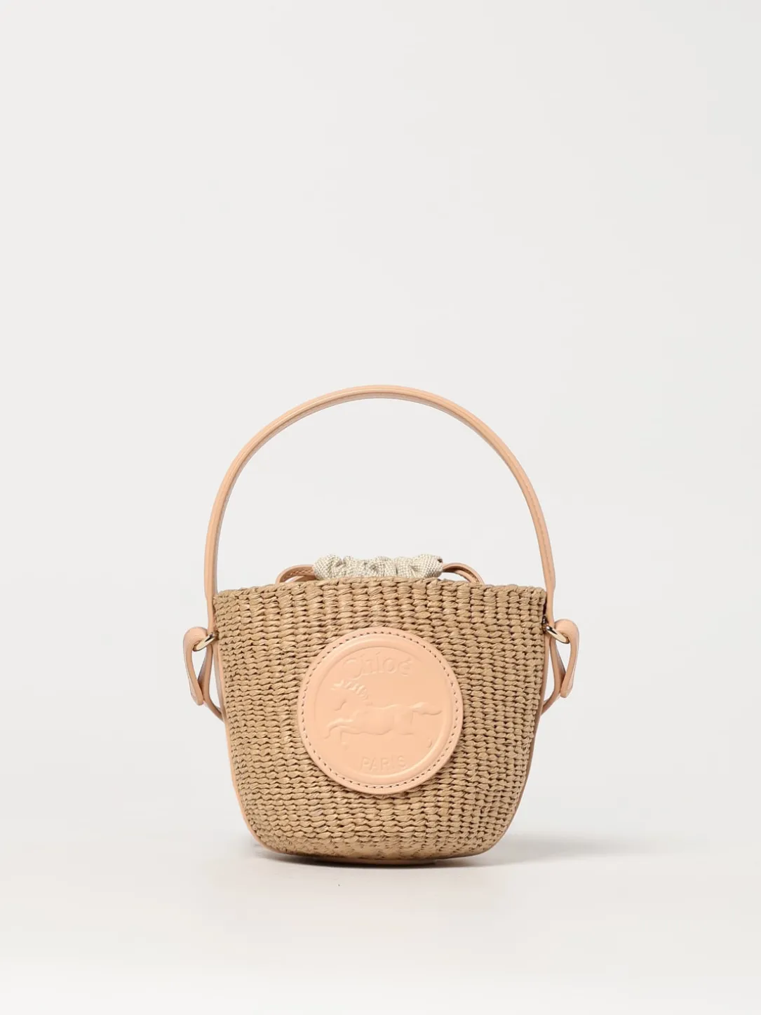 Borsa Chloè in rafia e pelle