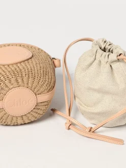 Borsa Chloè in rafia e pelle