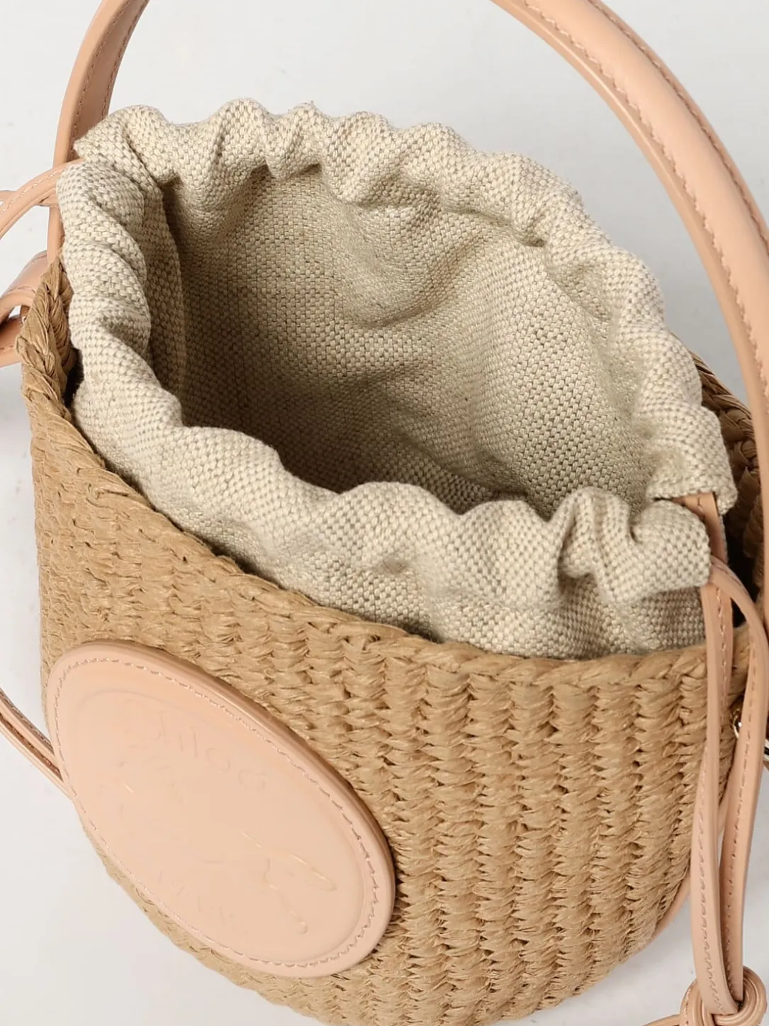 Borsa Chloè in rafia e pelle