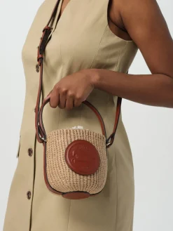 Borsa Chloè in rafia e pelle