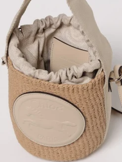 Borsa Chloè in rafia e pelle