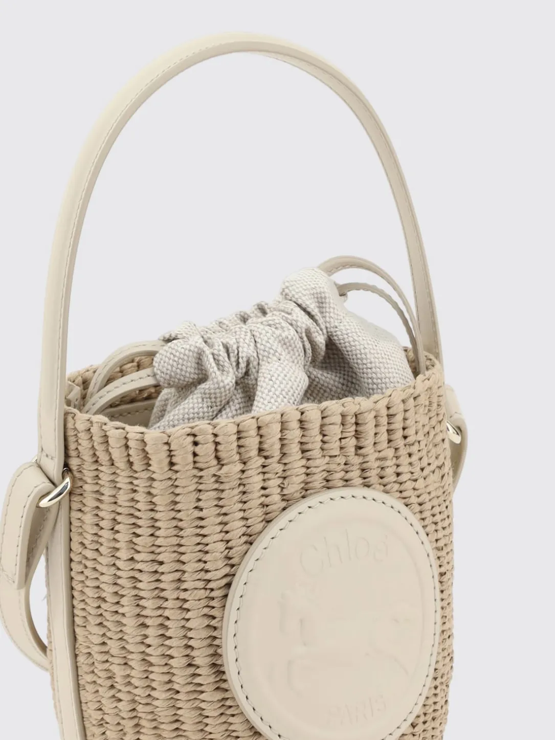 Borsa Chloè in rafia e pelle